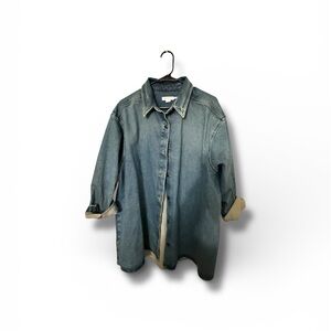 Good American Denim Button-Up Shirt